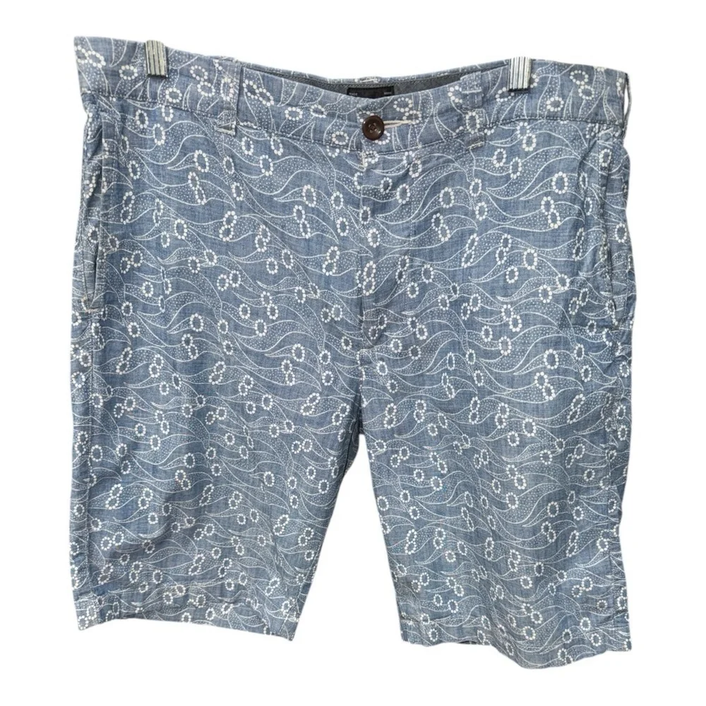 J. Crew Blue Flat Front Shorts with Relaxed Fit
